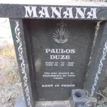 MANANA Paulos Duze 1922-1999