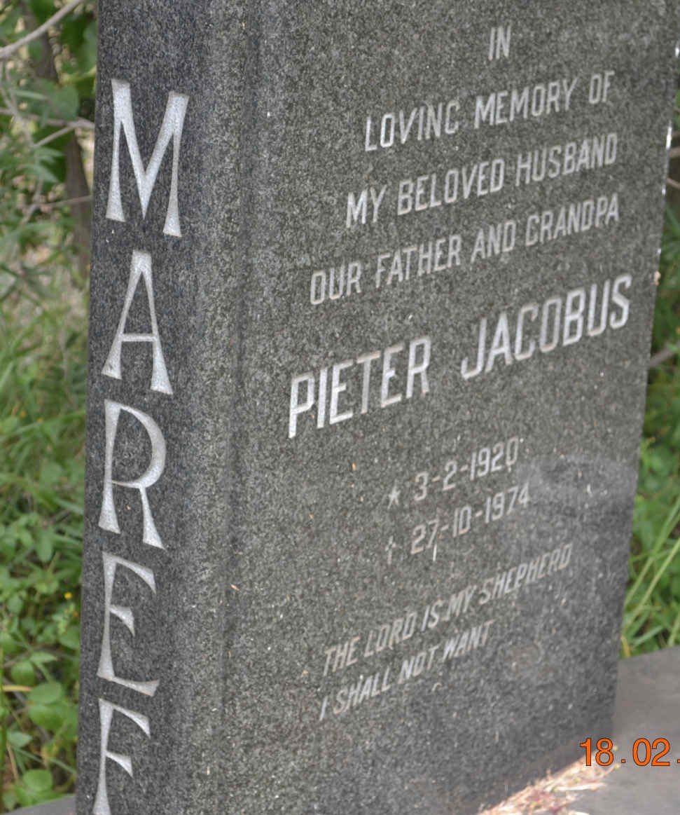 MAREE Pieter Jacobus 1920-1974