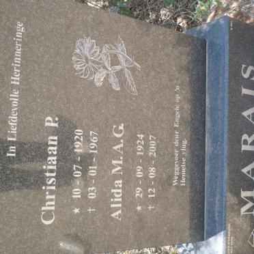 MARAIS Christiaan P. 1920-1967 &amp; Alida M.A.G. 1924-2007
