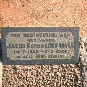MARÉ Jacob Gerhardus 1885-1948