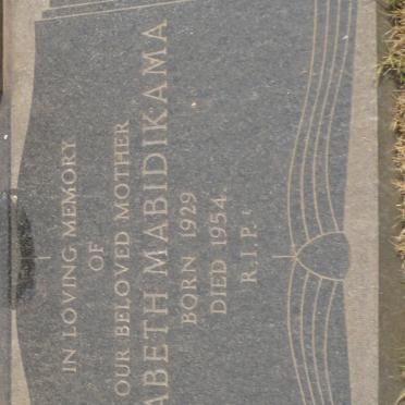 MABIDIKAMA Elizabeth 1929-1954