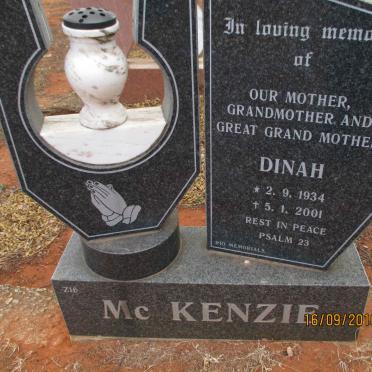 McKENZIE Dinah 1934-2001