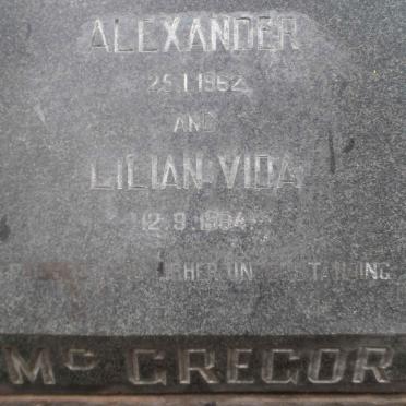 McGREGOR Alexander -1962 &amp; Lilian Vida -1984