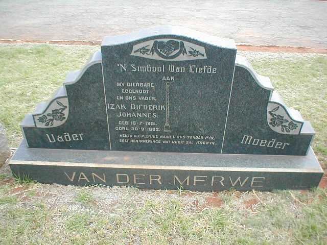 MERWE Izak Diederik Johannes, van der 1891-1962