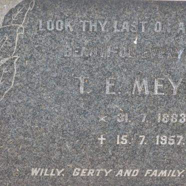 MEYER T.E. 1883-1957