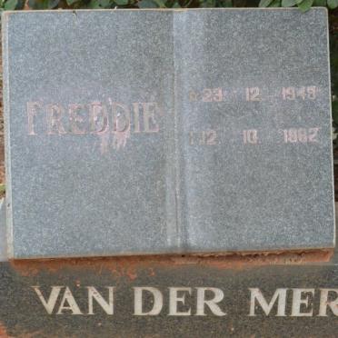 MERWE Freddie, van der 1949-1982