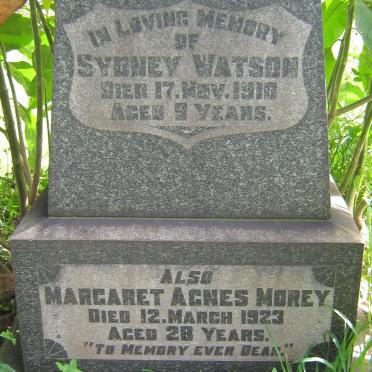 MOREY Margaret Agnes -1923 :: WATSON Sydney -1910