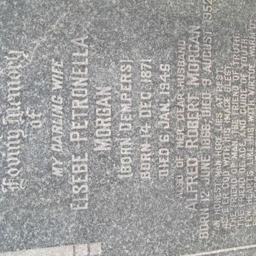 MORGAN Alfred Robert 1866-1952 &amp; Elsebe Petronella DEMPERS 1871-1946