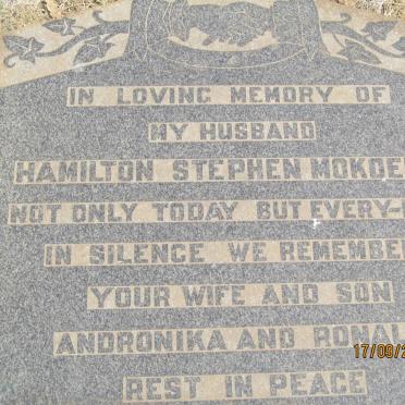 MOKOENA Hamilton Stephen 