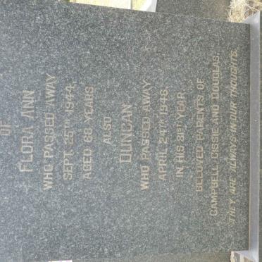 MORRISON Duncan -1946 &amp; Flora Ann -1944