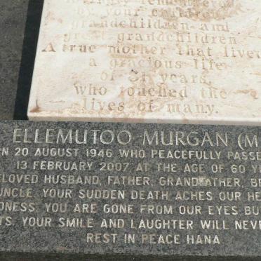 MURGAN Ellemutoo 1946-2007