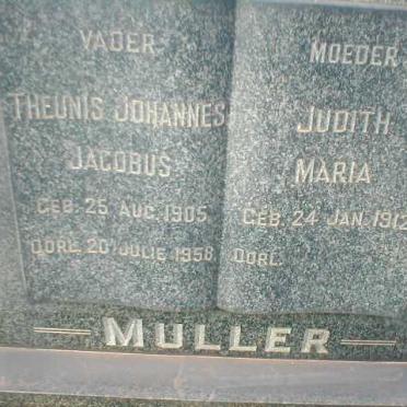 MULLER Theunis Johannes Jacobus 1905-1958 &amp; Judith Maria 1912-