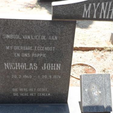 MYNHARDT Nicholas John 1940-1974
