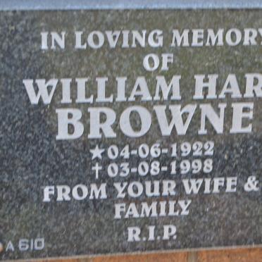BROWNE William Hart 1922-1998