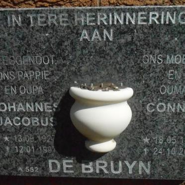 BRUYN Johannes Jacobus, de 1927-1997 &amp; Connie 1932-2008