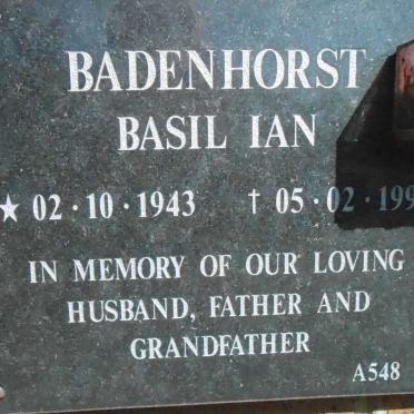 BADENHORST Basil Ian 1943-1997