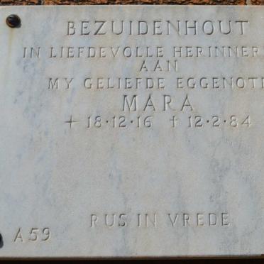 BEZUIDENHOUT Mara 1916-1984