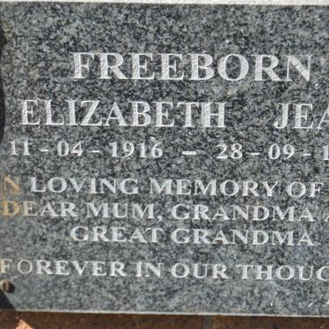 FREEBORN Elizabeth Jean 1916-1999