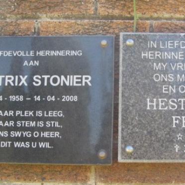 FERREIRA Hester Cecilia 1950-2007 :: STONIER Beatrix 1958-2008