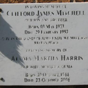 HARRIS  Aloma Martha 1944-2006 :: MITCHELL Clifford James 1973-1992