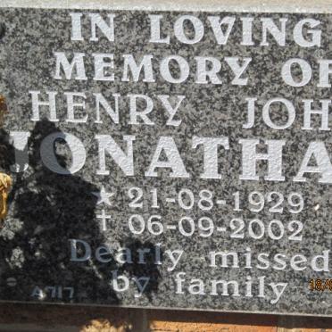 JONATHAN Henry John 1929-2002