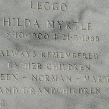 LEGGO Hilda Myrtle 1900-1988