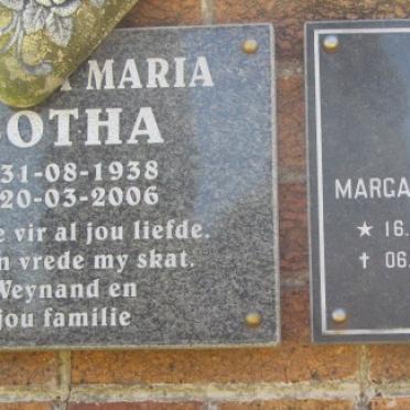 MELHUISH Margaret June 1931-2007 :: BOTHA Sophia Maria 1938-2006
