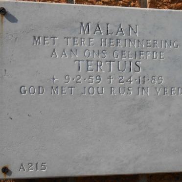 MALAN Tertuis 1959-1989