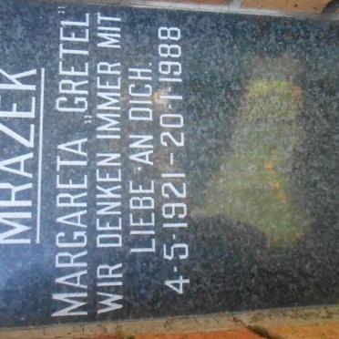 MRAZEK Margareta Gretel 1921-1988