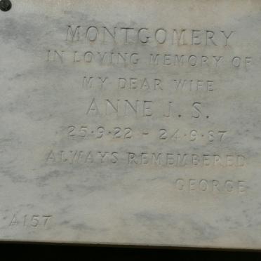 MONTGOMERY Anne J.S. 1922-1987