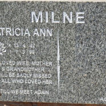 MILNE Patricia Ann 1942-1999