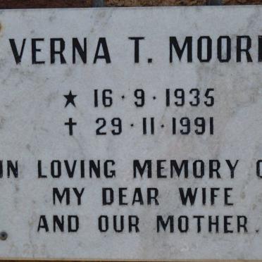 MOORE Verna T. 1935-1991