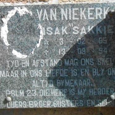 NIEKERK Isak, van 1985-1994