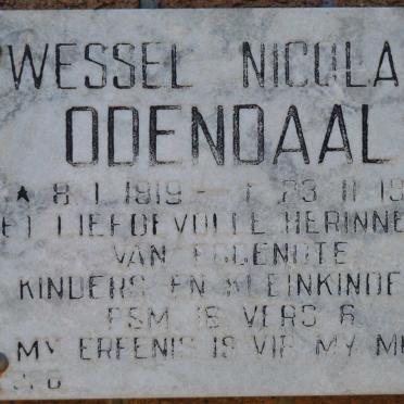 ODENDAAL Wessel Nicolaas 1919-19??