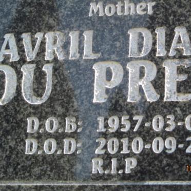 PREEZ Avril Diane, du 1957-2010