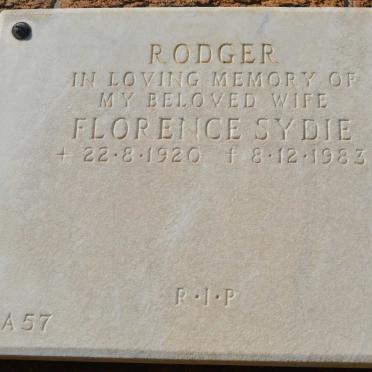 RODGER Florence Sydie 1920-1983