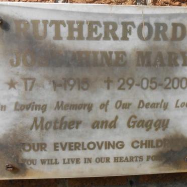 RUTHERFORD Josephine Mary 1915-2005