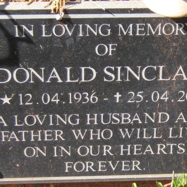 SINCLAIR Donald 1936-2003