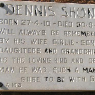 SHONE Dennis 1910-198?