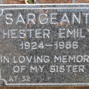 SARGEANT Hester Emily 1924-1986