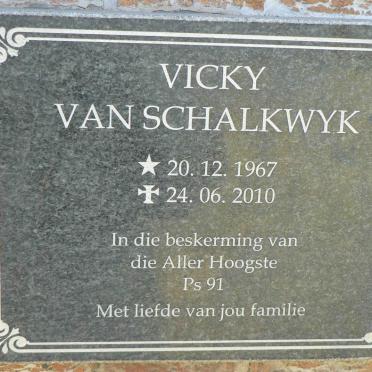SCHALKWYK Vicky, van 1967-2010