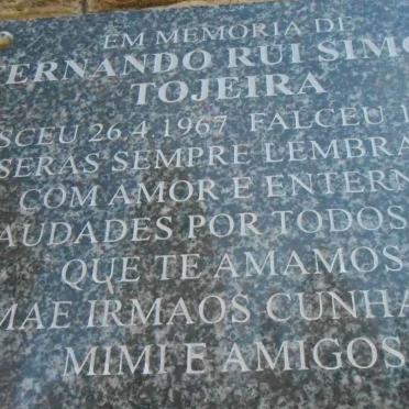 TOJEIRA Fernando Rui Simoes 1967-1989