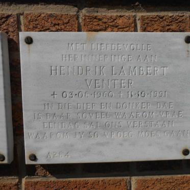 VENTER Hendrik Lambert 1960-1991