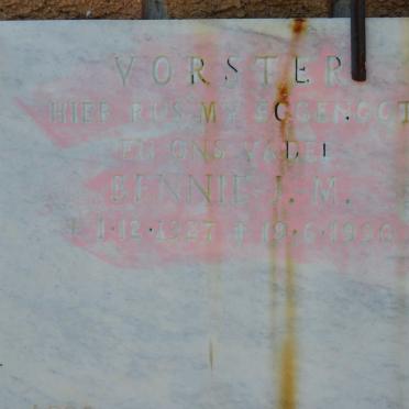 VORSTER Bennie J.M. 1927-1990