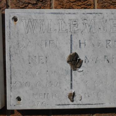 WILLEMSE Daniel Nel 1917-1991 &amp; Harriet Maria 1921-1991