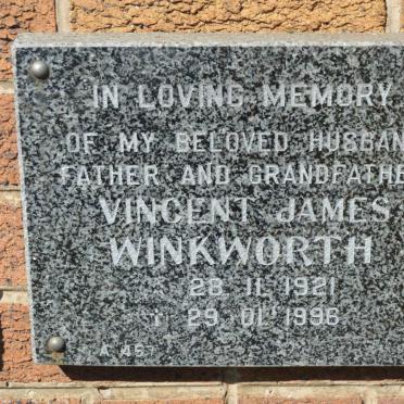 WINKWORTH Vincent James 1921-1996