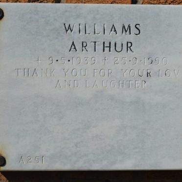 WILLIAMS Arthur 1939-1990