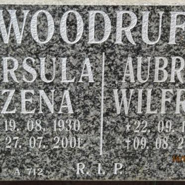 WOODRUFF Aubrey Wilfred 1927-2002 &amp; Ursula Zena 1930-2001