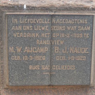 NAUDE B.J. 1923-1939 :: AUCAMP M.W. 1926-1939