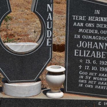NAUDÉ Johanna Elizabeth 1923-1989